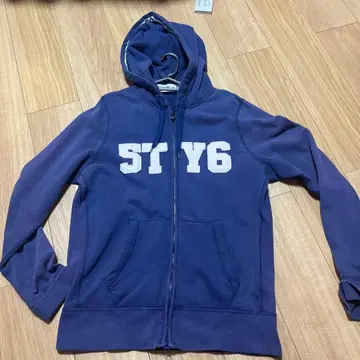 네이비 풀 집업 후드티