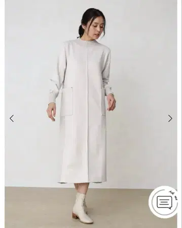 MEDOC 오리지널 페이크 스웨이드 x 리브 하이넥 원피스