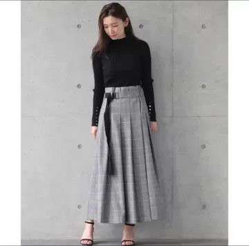 1er arrondissement 글렌체크 랩스커트 L