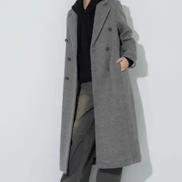 STUDIOUS Silk Nep Double Breasted Coat