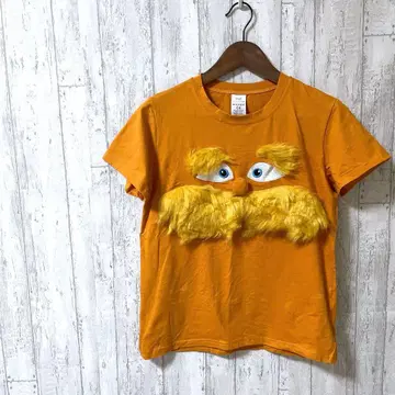 로락스 아저씨 T셔츠 [ S ] 오렌지 수염 복슬복슬 유니크