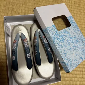 실버 꽃무늬 하나오 조리 프리 사이즈