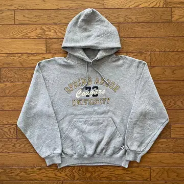 러셀 애슬레틱 후드티 칼리지 3단 상단 아치 넘버