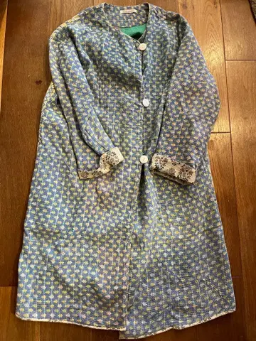 fabracadabra 자수 퀼트 롱 코트