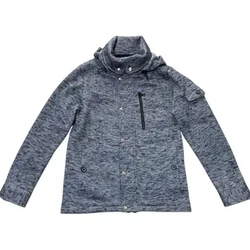 BEAMS HEART 빔즈 멜란지 니트 플리스 후디드 블루종