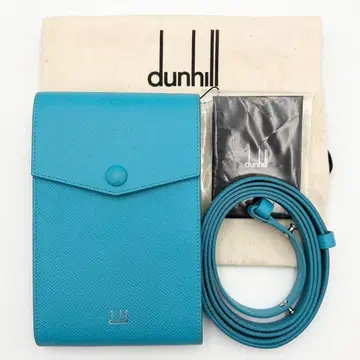 레어 던힐 카도건 스마트폰 숄더백 크로스 바디 블루 가죽