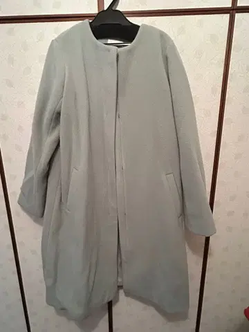 grove 노카라 롱 코트 모스그린 L 사이즈