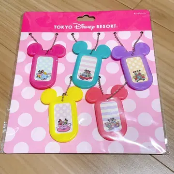 도쿄 디즈니 리조트 키체인 5개 세트 네임택 미사용품