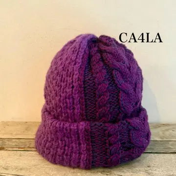 CA4LA 보라색 니트 모자