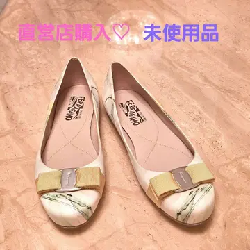 페라가모 직영점 구매 미사용 바라 리본 플랫슈즈