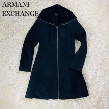 ARMANI EXCHANGE 무스탕 플레어 코트 퍼 포함