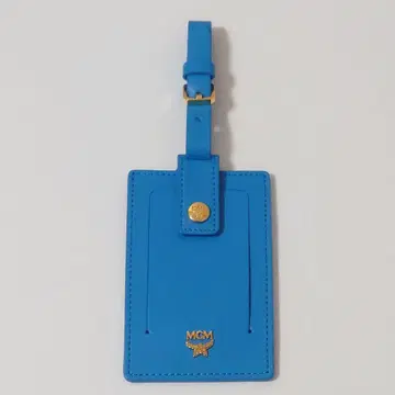 MCM 가죽 러기지 택 블루