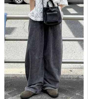 ungrid 빈티지 워시 스웨트 팬츠