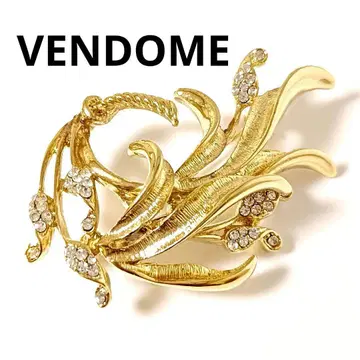 새상품급 VENDOME 꽃다발 브로치 반돔 골드 부케 빈티지