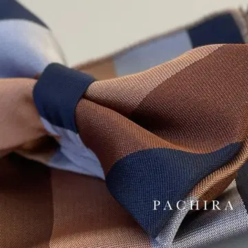 나비 넥타이 치프 세트 네이비 네이비 컬러 브라운 스트라이프 사전 촬영