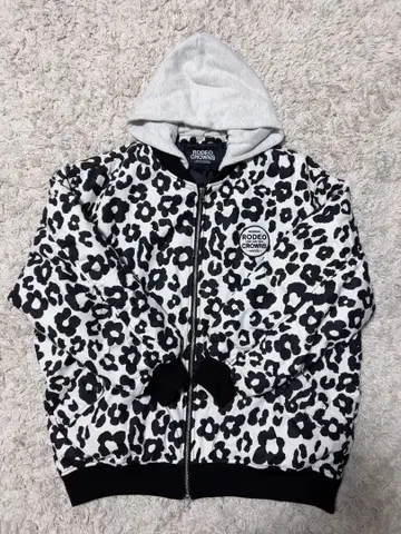 RODEO CROWNS 로데오 크라운즈 빅 로고 레오파드 무늬 블루종