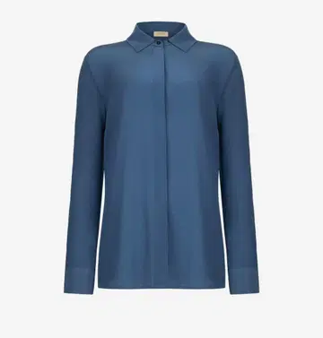 미사용 Falconeri 실크 100% 셔츠 XS 네이비