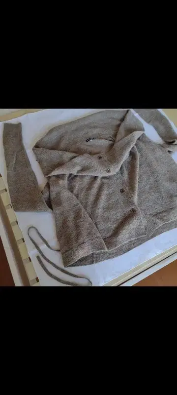 ANN DEMEULEMEESTER 브라운 베이지 가디건/스웨터 34