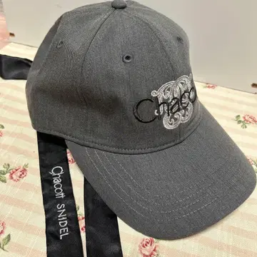 차코트 x 스나이델 콜라보 새상품 리본 로고 자수 캡