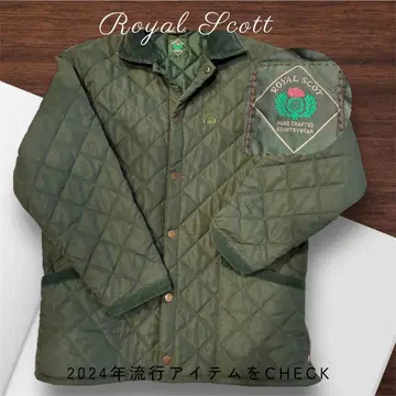 [ 새상품급 ] ROYAL SCOT 다크 그린 퀼팅 자켓