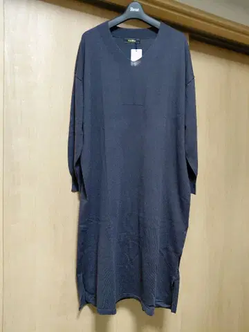 택 포함 새상품 V넥 롱 원피스