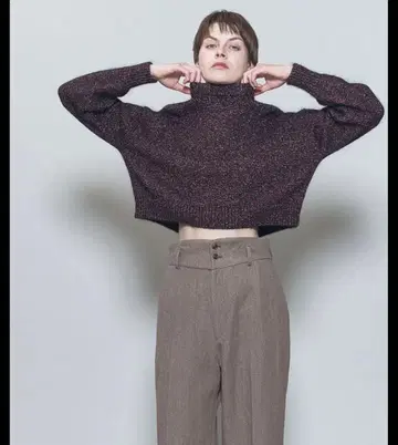 roku 6 로쿠 멀티 컬러 라메 크루넥 니트