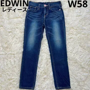 EDWIN 여성용 데님 청바지 XS 인디고 슬림 슬림