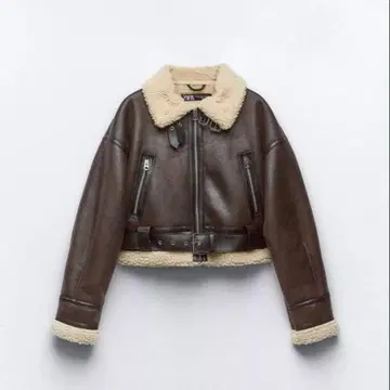 ZARA 더블 페이스 숏 자켓 다크 브라운 S 사이즈