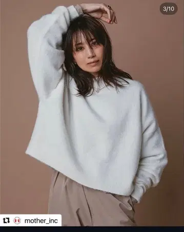 FORME 히가시하라 아키 알파카 니트 화이트