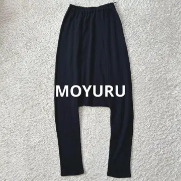 새상품급 캐시미어 혼방 MOYURU  사루엘 롱 팬츠 블랙 99