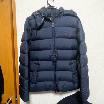 랄프 로렌 다운 자켓 M 후드 부착