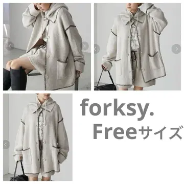 [ 한 번 착용 ] forksy.  니트 가디건 아우터