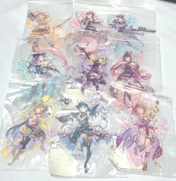 러브 라이브 그랑블루 판타지 아크릴 스탠드 전종 세트