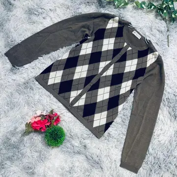 Aylesbury 사이즈 M 아가일 무늬 긴팔 니트 가디건