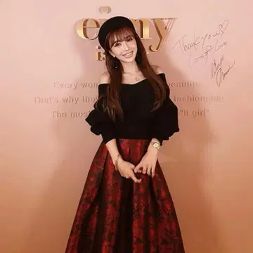 eimy istoire 자카드 스커트 콤비 니트 원피스