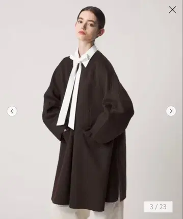 2025 미사용 새상품 드로어 비버 케누키 노카라 코트 정가 163900