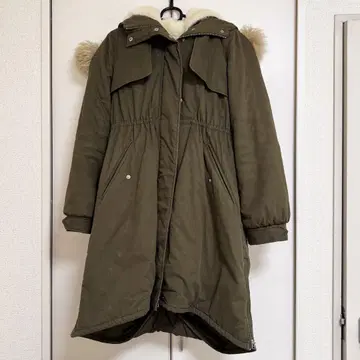 SPIRALGIRL 모즈 코트 탈부착 OK 보아 포함 카키