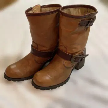 인기 키다리 아저씨 브라운 천연 가죽 카우걸 스타일 부츠