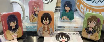 유루캠 치쿠와 카페 캔뱃지 5개 컴플리트 세트