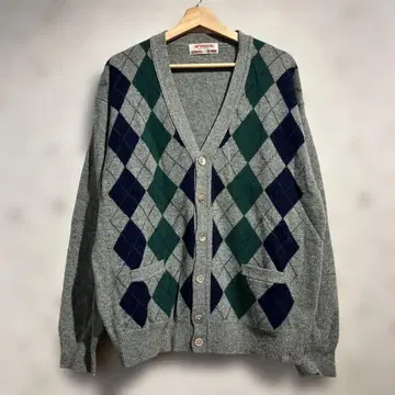 90s McGREGOR 아가일 무늬 가디건 맥레거 빈티지