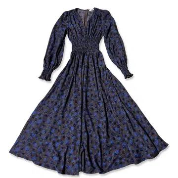 새상품급 FRAY.ID 허리 셔링 플라워 프린트 원피스 S 긴팔