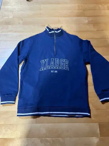 XLARGE 네이비 하프 지퍼 맨투맨 M