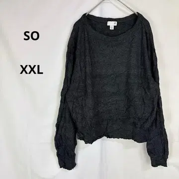 SO 심플 니트 스웨터 블랙 [ XXL ] 풀오버 가을/겨울 빅 사이즈