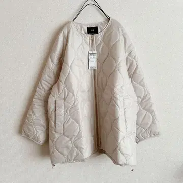 [ 세탁 가능 ] 충전솜 퀼팅 숏 블루종 미사용 새상품 44 사이즈