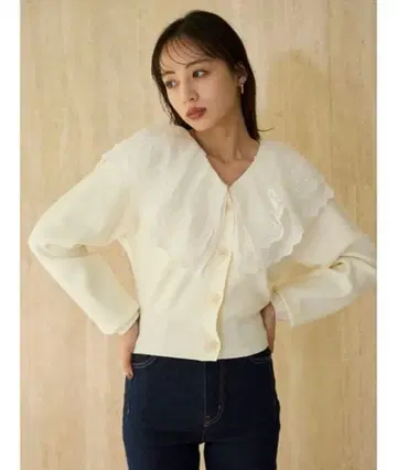 SNIDEL 레이스 스칼라 니트 풀오버