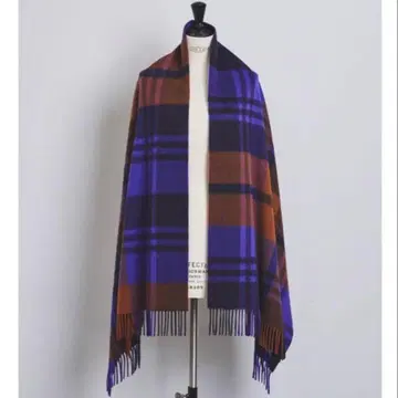 Joshua Ellis 캐시미어 대형 스톨 퍼플 CPG 50717