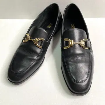 새상품급 Zara 비트 로퍼 38 가죽 금장 장식 여성용 홀스빗