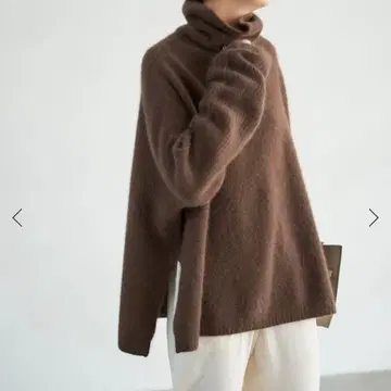 새상품 폭스 울 믹스 롱 리브 터틀 풀오버