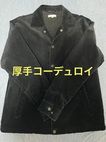 두꺼운 원단 코듀로이 버튼업 자켓 블랙