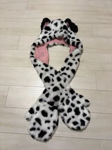 디즈니 101마리 강아지 후드 머플러